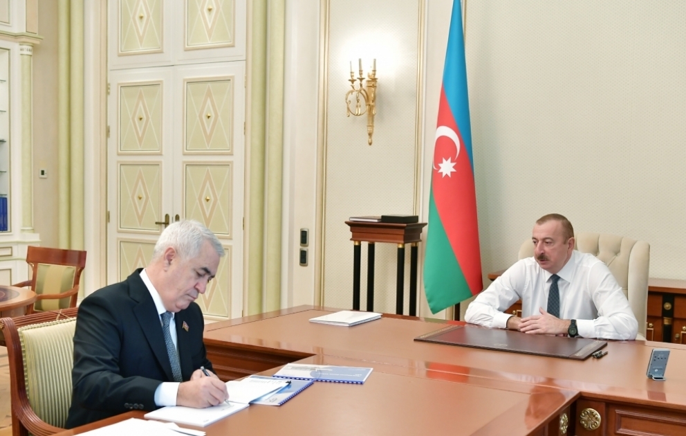 President Ilham Aliyev received chairman of Azerbaijan Railways Closed Joint Stock Company VIDEO