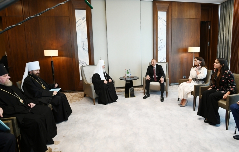 President Ilham Aliyev met with Patriarch Kirill of Moscow and All Russia VIDEO
