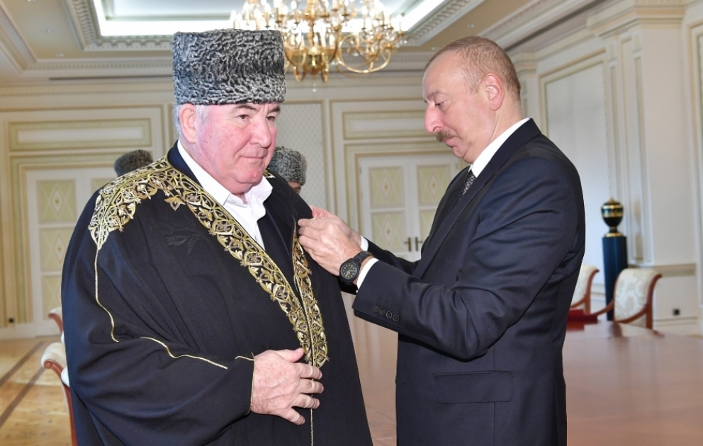 President Ilham Aliyev received delegation of group of Muslim religious figures of Russia`s North Caucasus republics VIDEO