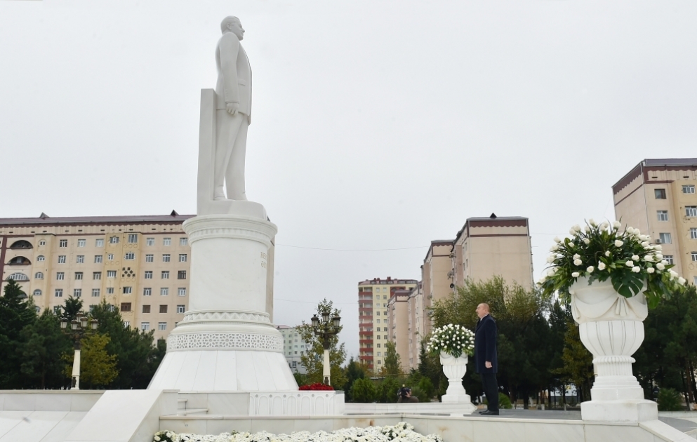 Déplacement du président Ilham Aliyev à Soumgaït VIDEO
