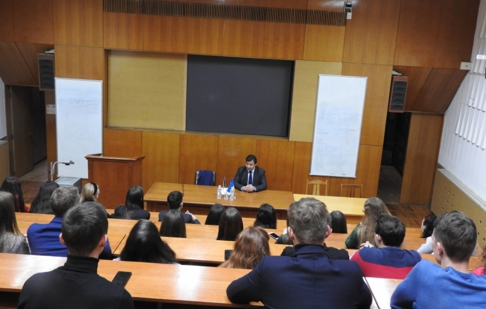 Kiyev Milli Universitetinin tələbələrinə Azərbaycanın xarici siyasəti barədə məlumat verilib VİDEO