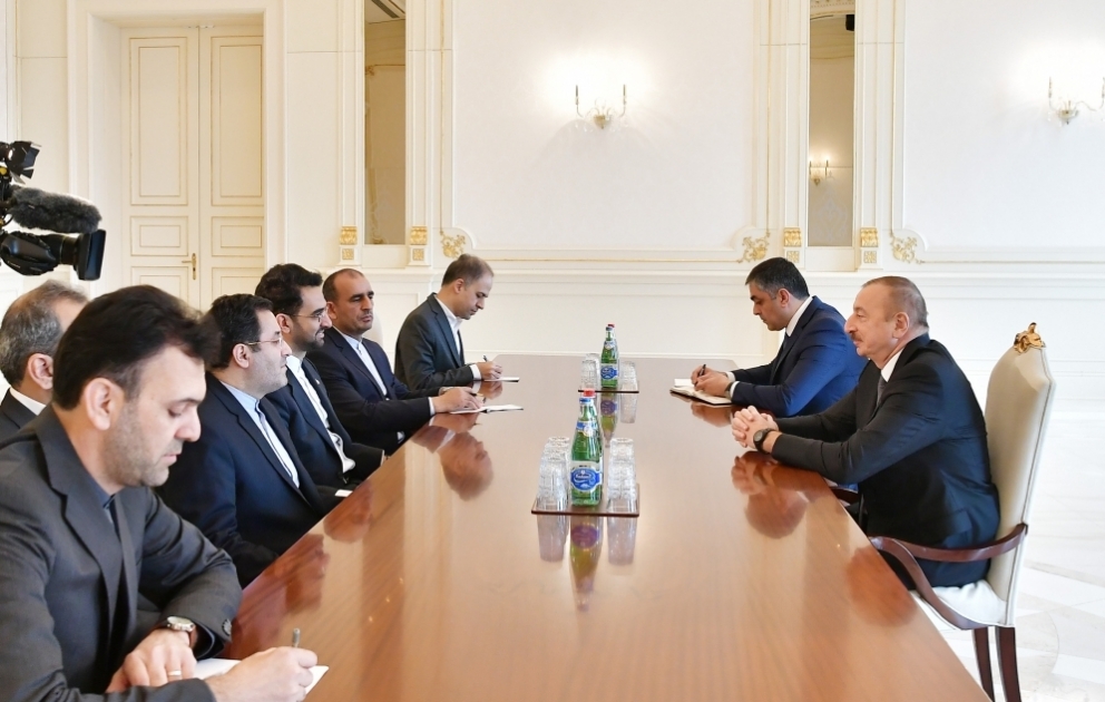 Staatspräsident Ilham Aliyev empfängt iranische Delegation VIDEO