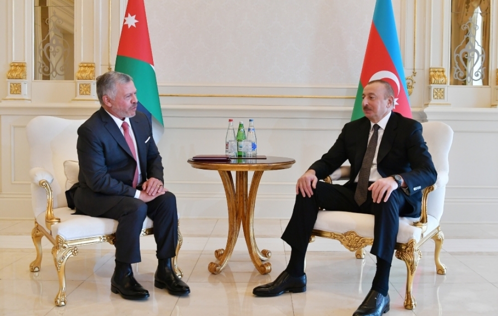 President of Azerbaijan, King of Jordan held one-on-one meeting VIDEO