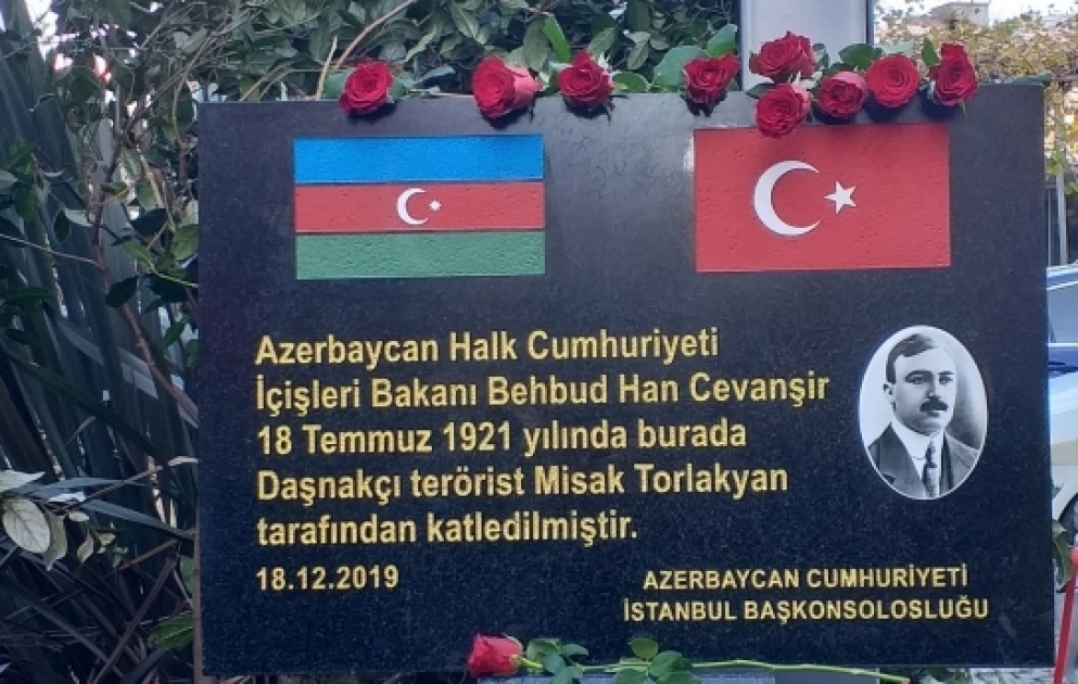 İstanbulda Behbud xan Cavanşirin xatirəsinə ucaldılan abidənin açılışı olub VİDEO