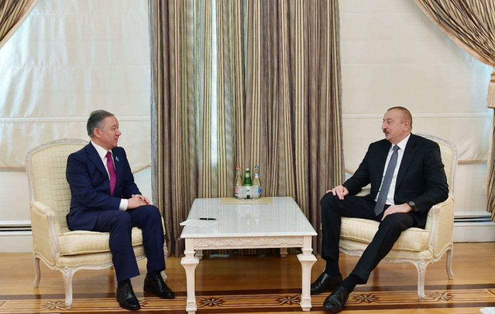 Le président azerbaïdjanais rencontre une délégation dirigée par le président de l’Assemblée parlementaire kazakhe VIDEO