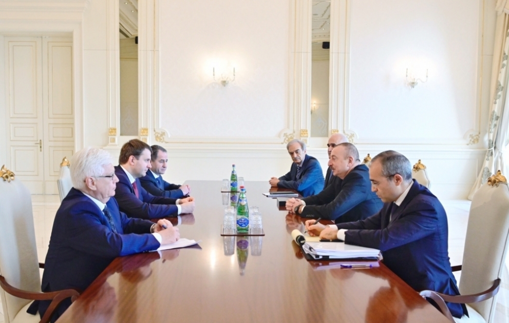 President Ilham Aliyev received delegation led by Russian minister of economic development VIDEO