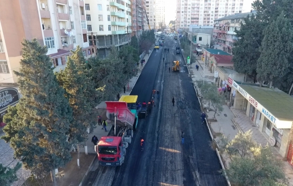 Xırdalan şəhərinin yol infrastrukturu yenilənir VİDEO