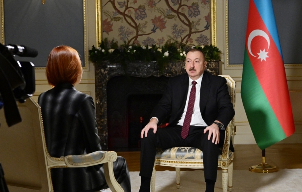 Президент Ильхам Алиев дал интервью телеканалу «Россия-24» ВИДЕО