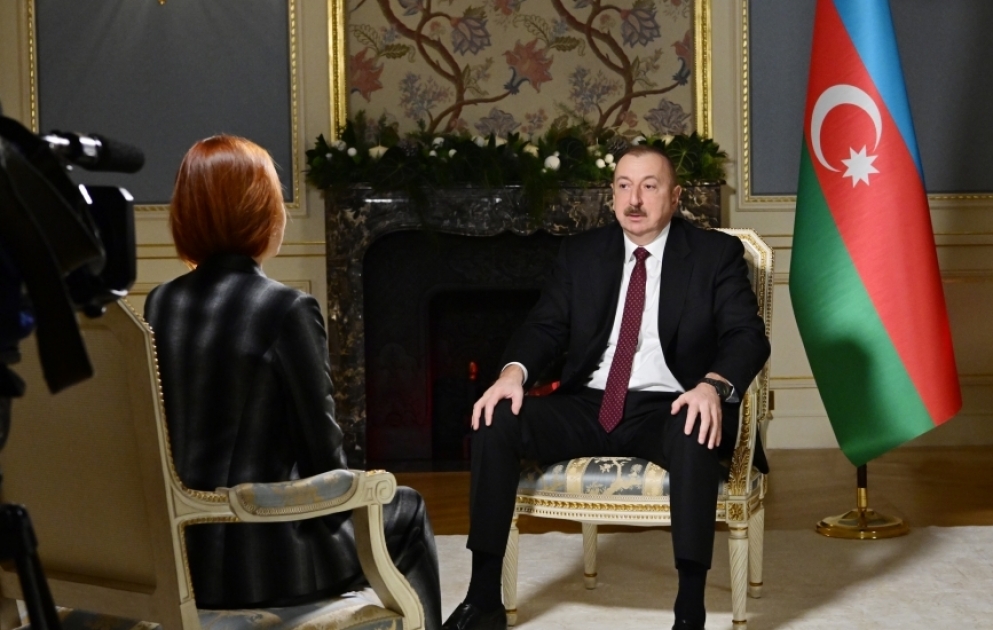 Präsident Ilham Aliyev gibt Interview für TV-Sender “Rossija 24“ VIDEO