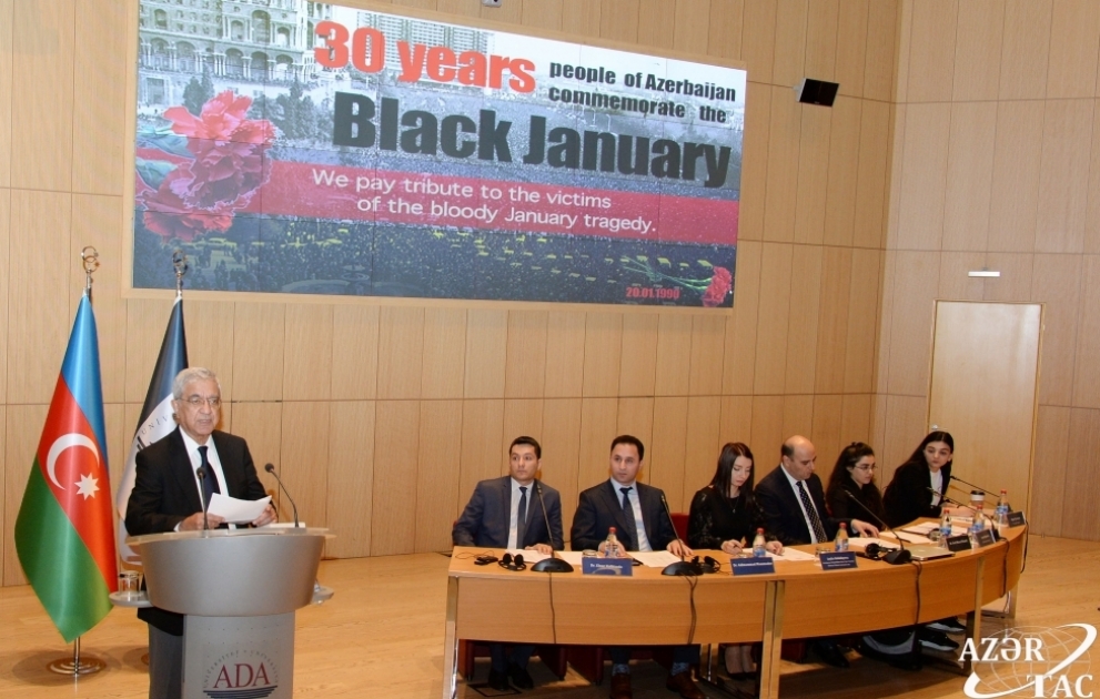 ADA Universiteti Xarici İşlər Nazirliyi ilə birgə 20 Yanvar faciəsinin 30-cu ildönümünə həsr olunan tədbir təşkil edib  YENİLƏNİB VİDEO