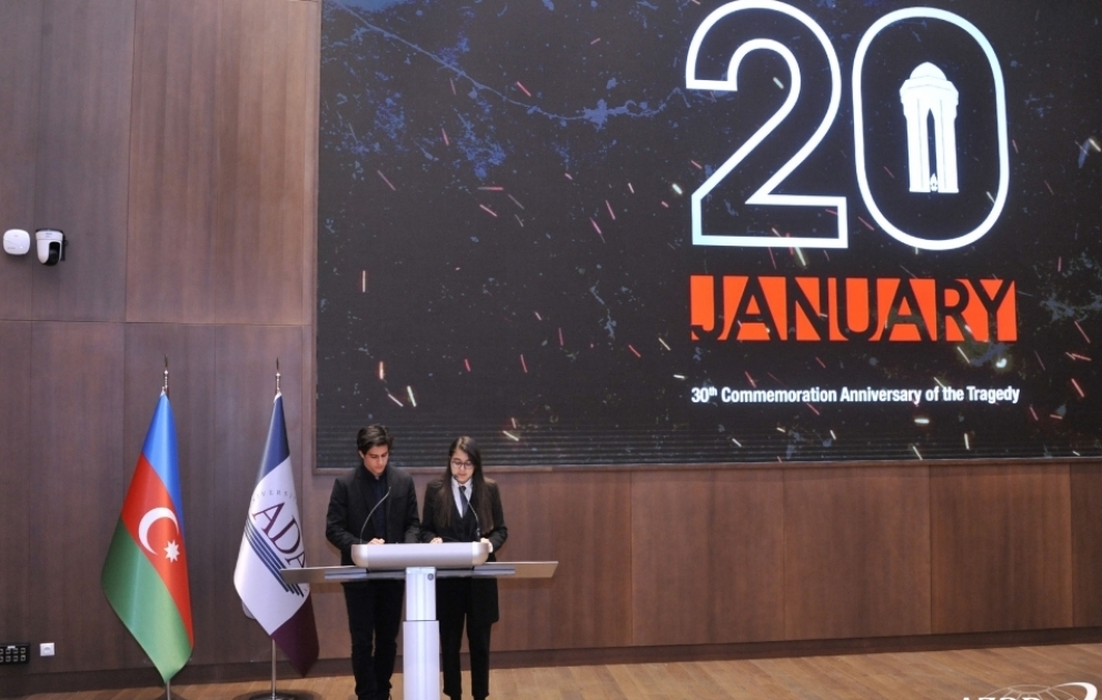 ADA Məktəbinin şagirdləri 20 Yanvar şəhidlərinin xatirəsini anıblar VİDEO