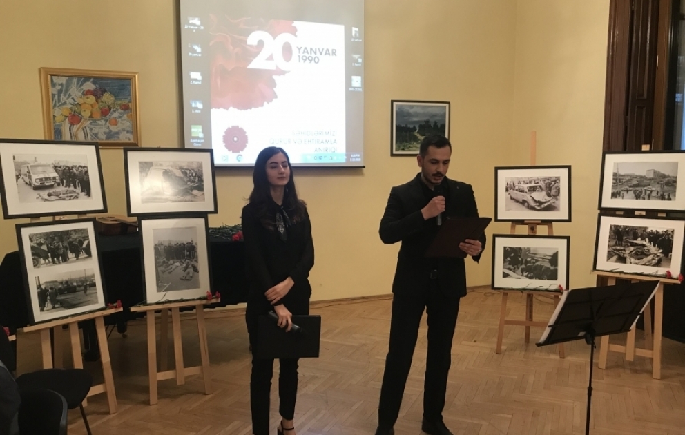 20 Yanvar şəhidlərinin xatirəsi Budapeştdə də anılıb VİDEO