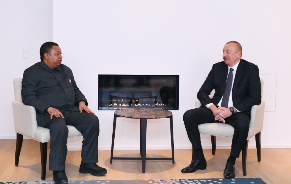 President Ilham Aliyev met with OPEC Secretary General in Davos VIDEO