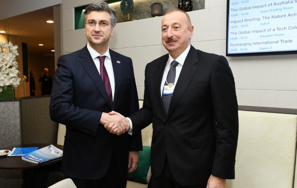 President Ilham Aliyev met with Croatian Prime Minister VIDEO