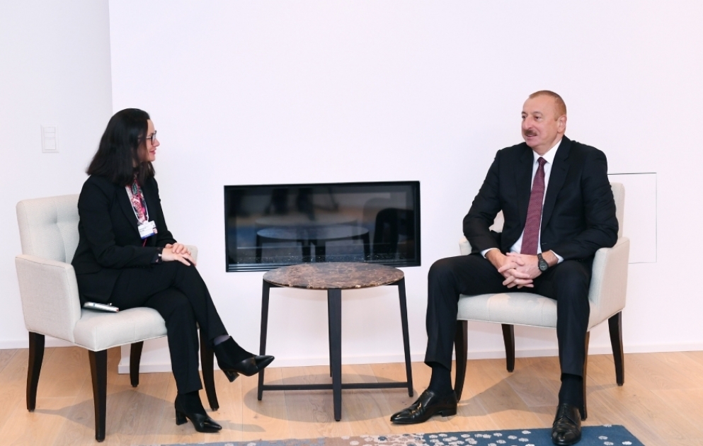 President Ilham Aliyev met with Chairperson of Public Sector Solutions of Swiss Re VIDEO