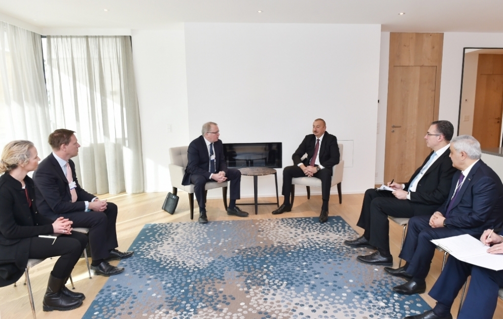 President Ilham Aliyev met with Chief Executive Officer of Equinor in Davos VIDEO