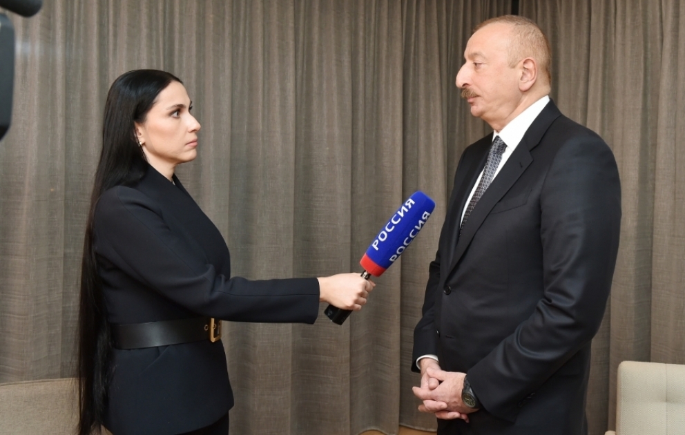Le président azerbaïdjanais Ilham Aliyev a accordé une interview à la chaîne Rossiya 24 VIDEO