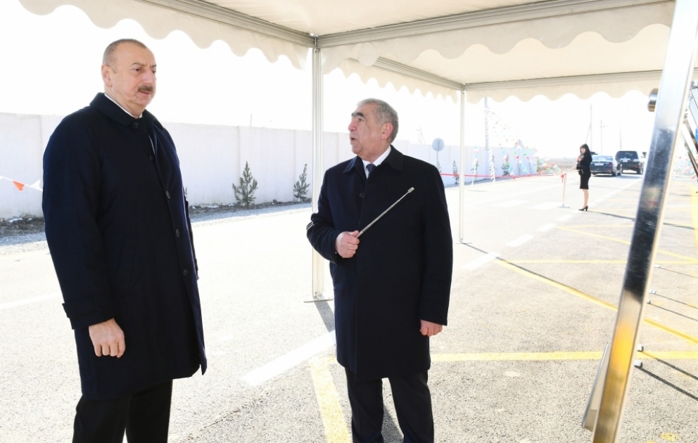 Президент Ильхам Алиев принял участие в открытии после реконструкции автомобильной дороги Пирили-Мурадхан-Сор-Сор  ОБНОВЛЕНО ВИДЕО