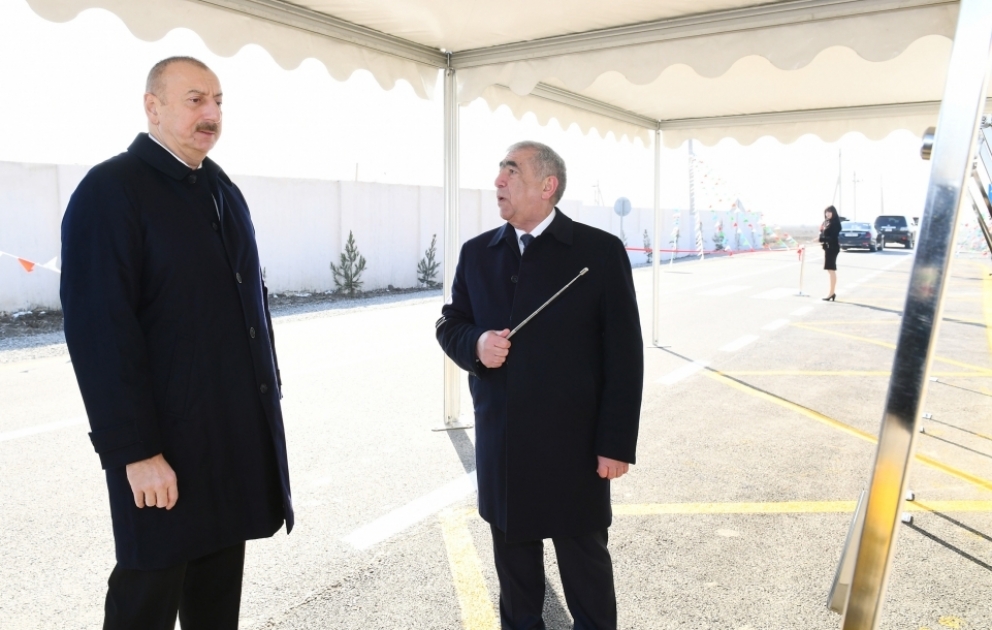President Ilham Aliyev attended opening of newly renovated Pirili-Muradkhan-Sor-Sor highway VIDEO