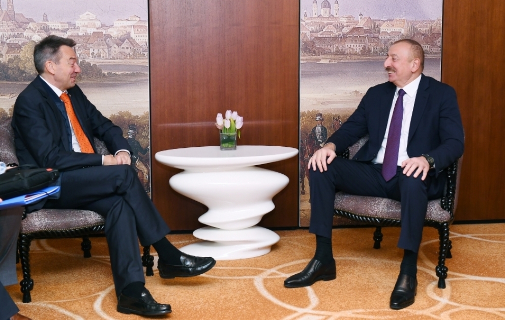 Prezident İlham Əliyev Münxendə Beynəlxalq Qırmızı Xaç Komitəsinin prezidenti ilə görüşüb YENİLƏNİB VİDEO
