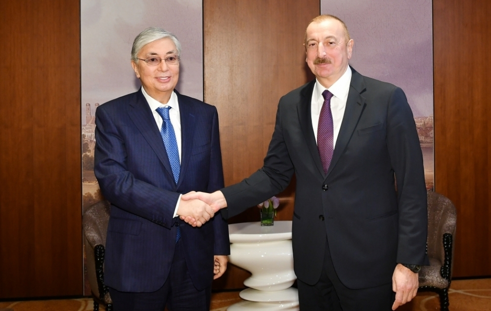 Azerbaijani, Kazakh presidents met in Munich VIDEO