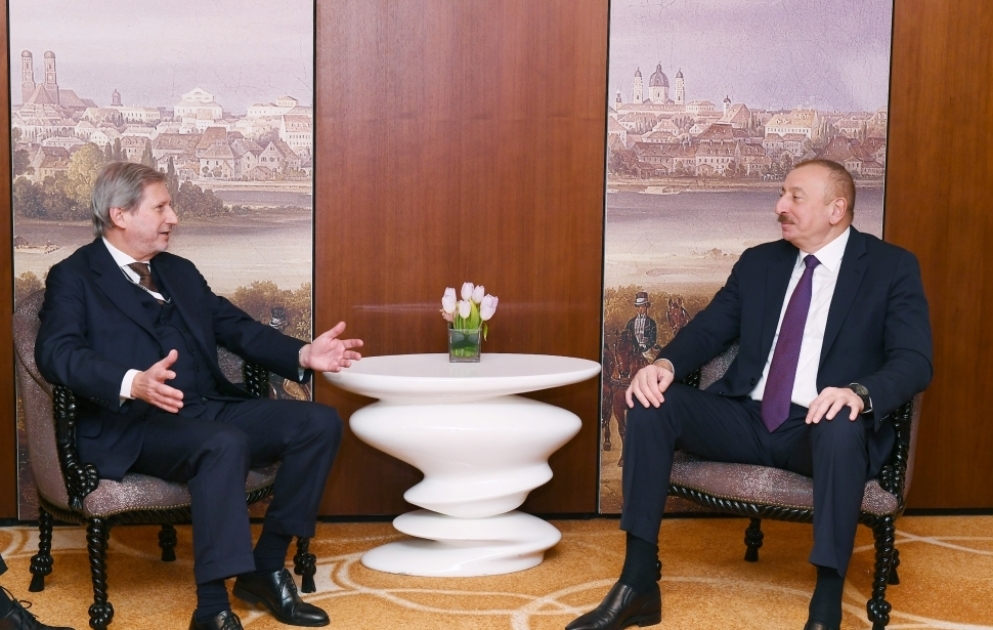 President Ilham Aliyev met with European Union Commissioner in Munich VIDEO