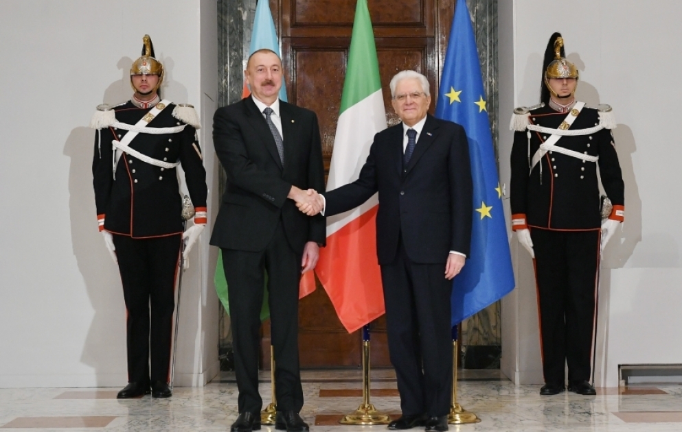 Cérémonie d’accueil officiel du président Ilham Aliyev à Rome VIDEO