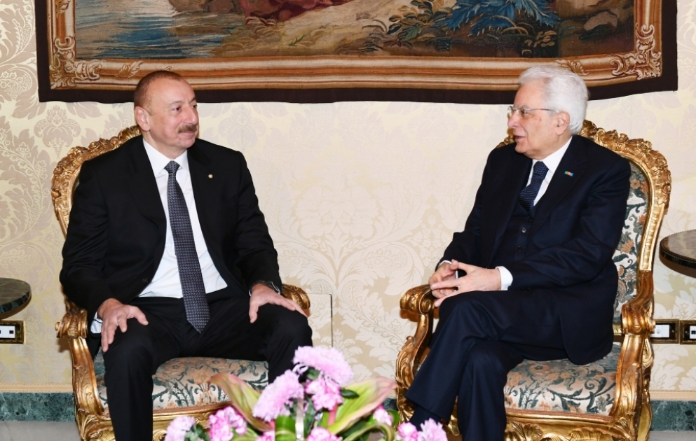 Azerbaijani, Italian presidents held one-on-one meeting VIDEO