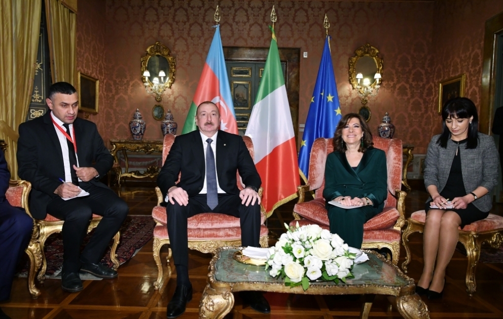 Azərbaycan Prezidenti İlham Əliyev İtaliya Senatının Sədri ilə görüşüb VİDEO