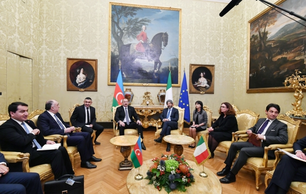 İtaliya Deputatlar Palatasının sədri ilə görüş YENİLƏNİB VİDEO