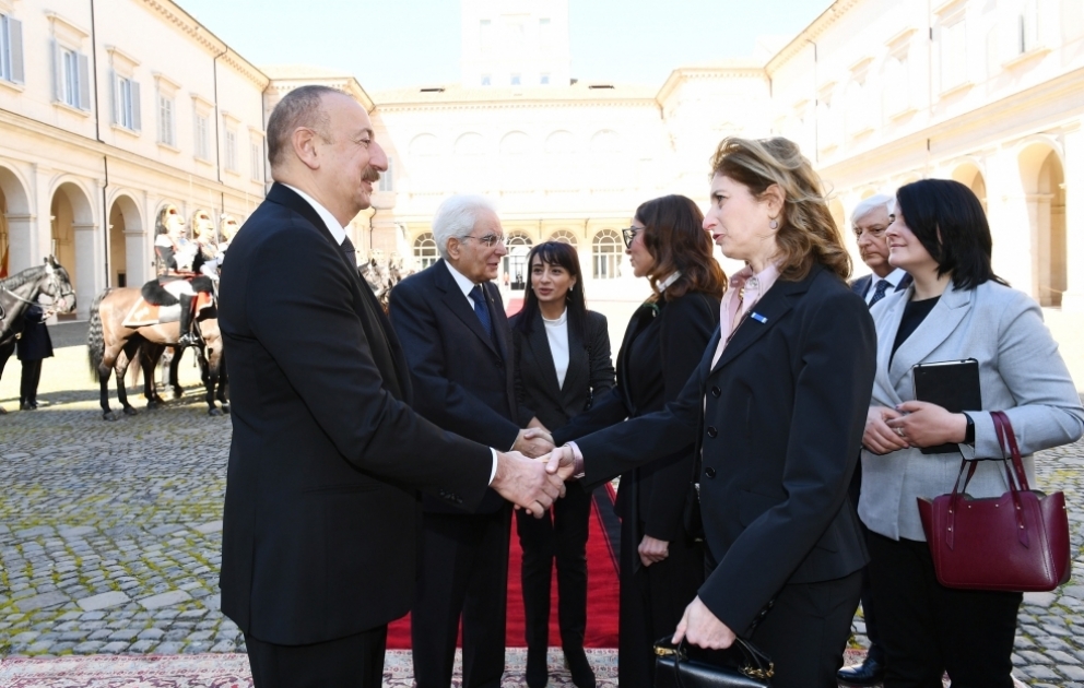 Präsident Ilham Aliyev beendet seinen Staatsbesuch in Rom VIDEO