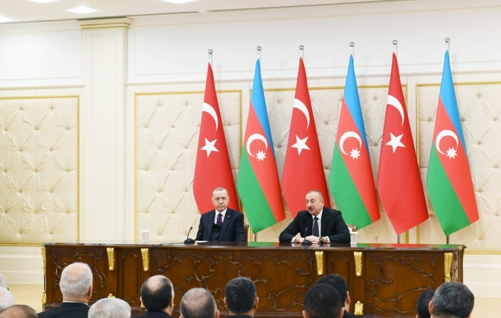 Les présidents azerbaïdjanais et turc font des déclarations à la presse VIDEO