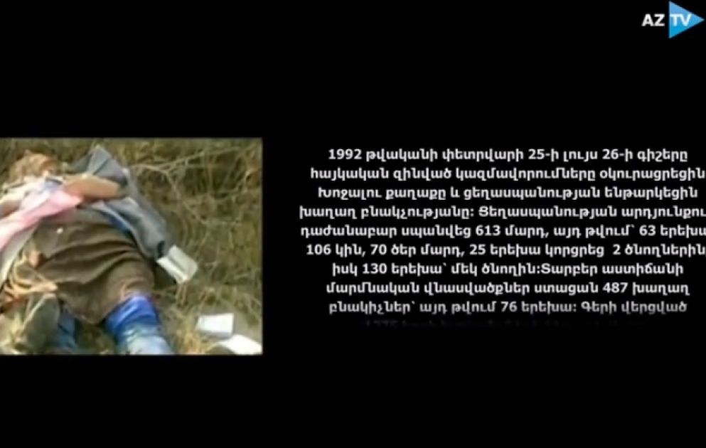 AzTV Xocalı soyqırımı ilə bağlı erməni dilində videoçarx hazırlayıb VİDEO