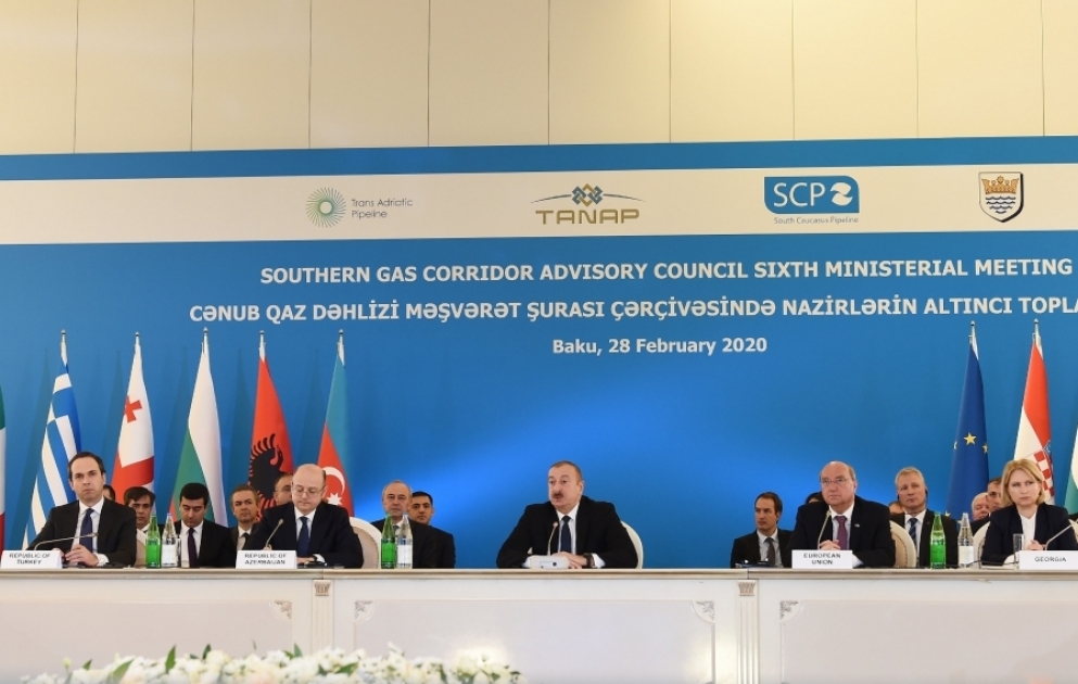 Bakıda Cənub Qaz Dəhlizi Məşvərət Şurası çərçivəsində nazirlərin VI toplantısı keçirilib  Azərbaycan Prezidenti İlham Əliyev toplantıda iştirak edib YENİLƏNİB 2 VİDEO