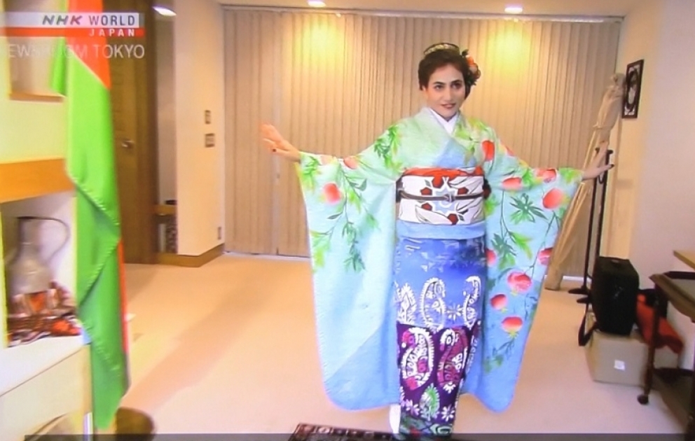 Yaponiyanın NHK World telekanalı “Tokio-2020” üçün hazırlanmış Azərbaycan kimonosu barədə süjet yayımlayıb VİDEO