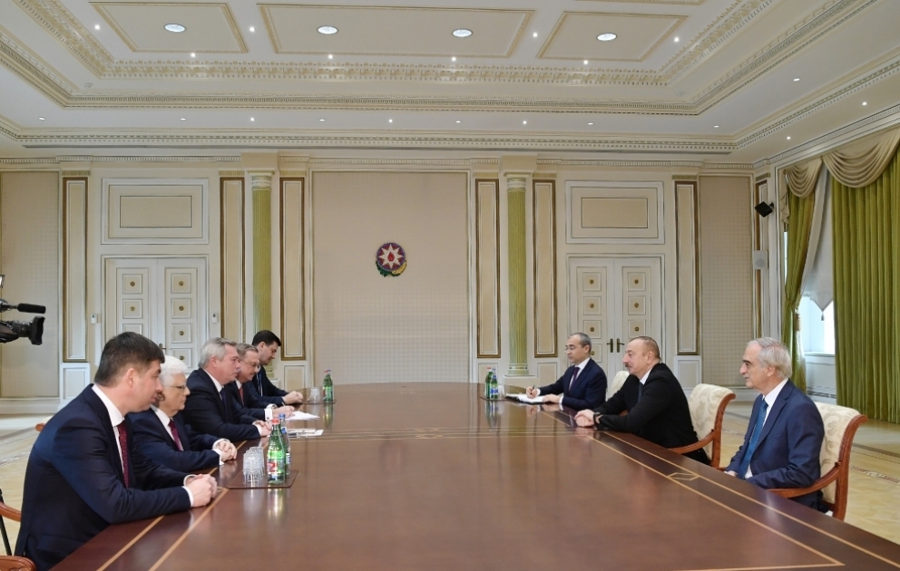 Президент Ильхам Алиев принял делегацию во главе с губернатором Ростовской области России  ОБНОВЛЕНО ВИДЕО