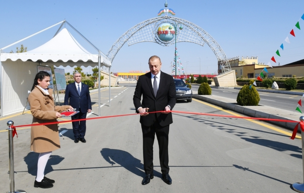 President Ilham Aliyev inaugurated Gizilhajili-Goranboy-Goran-Rahimli-Veyisli-Gazanbulag-Borsunlu highway VIDEO