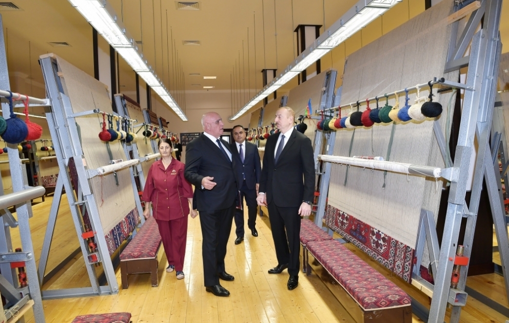 President Ilham Aliyev visited Goranboy branch of “Azerkhalcha” OJSC VIDEO