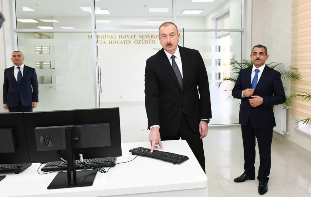 “Şəmkirçay” Sutəmizləyici Qurğular Kompleksi istifadəyə verilib YENİLƏNİB VİDEO