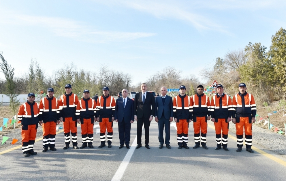 President Ilham Aliyev attended opening of Dash Salahli-Urkmazli-Damirchilar highway VIDEO