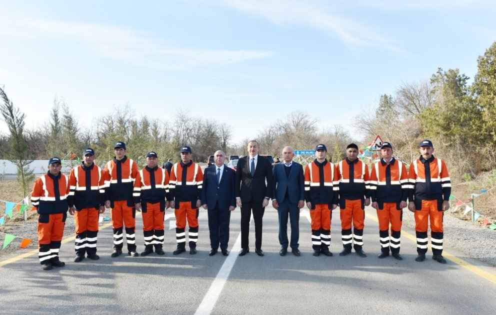 Gazach: Autostraße Dasch Salahly-Ürkmäzli-Dämircilär nach Rekonstruktion wieder zur Nutzung übergeben VIDEO