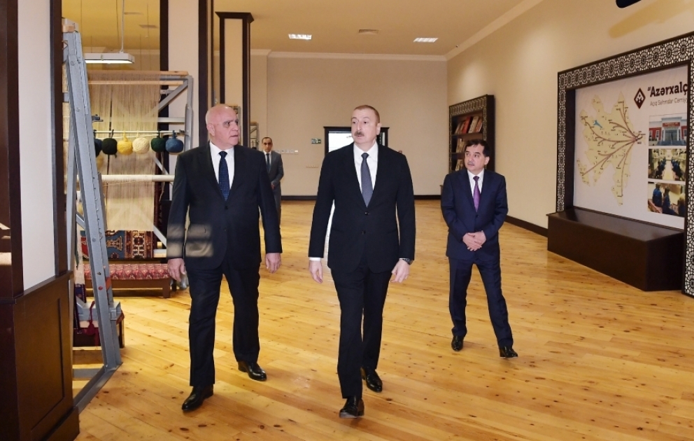 Президент Ильхам Алиев ознакомился с деятельностью Газахского филиала ОАО «Азерхалча» ВИДЕО