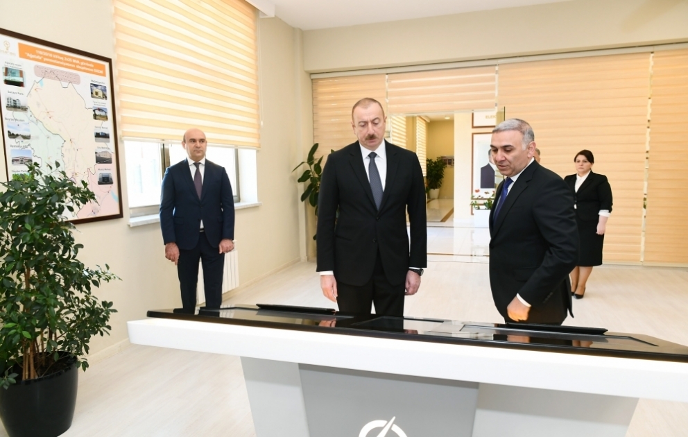 President Ilham Aliyev attended opening of newly renovated Aghstafa electical substation VIDEO