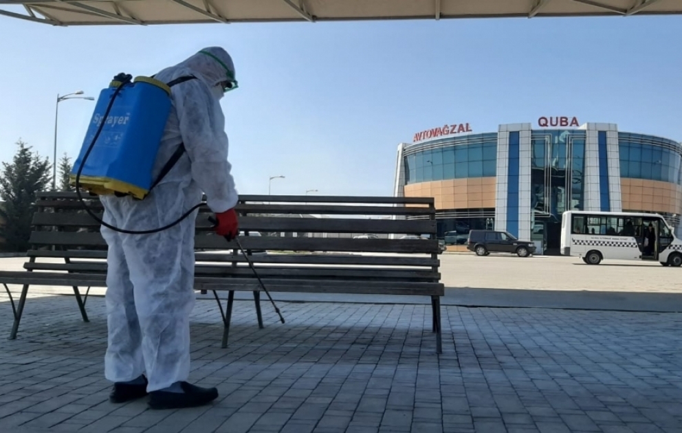 Respublika üzrə 4500 avtonəqliyyat vasitəsində dezinfeksiya işləri aparılıb VİDEO