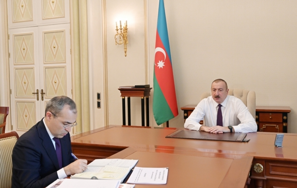President Ilham Aliyev received minister of economy VIDEO
