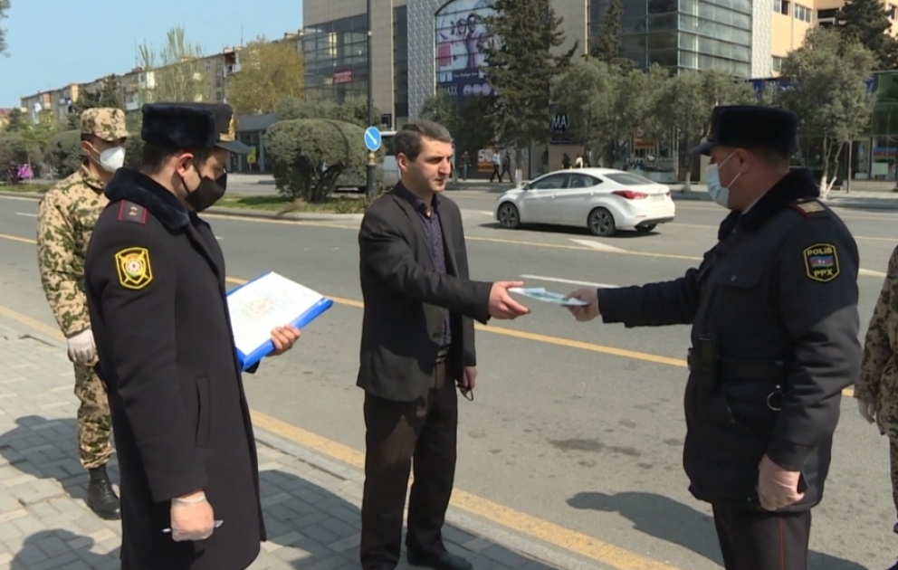Xüsusi karantin rejimi ilə əlaqədar Sumqayıt Şəhər Polis İdarəsinin əməkdaşları profilaktik tədbir keçiriblər VİDEO