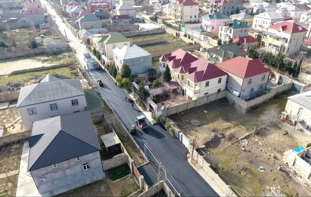 Binəqədi rayonunda 16,1 kilometr yol təmir olunur VİDEO