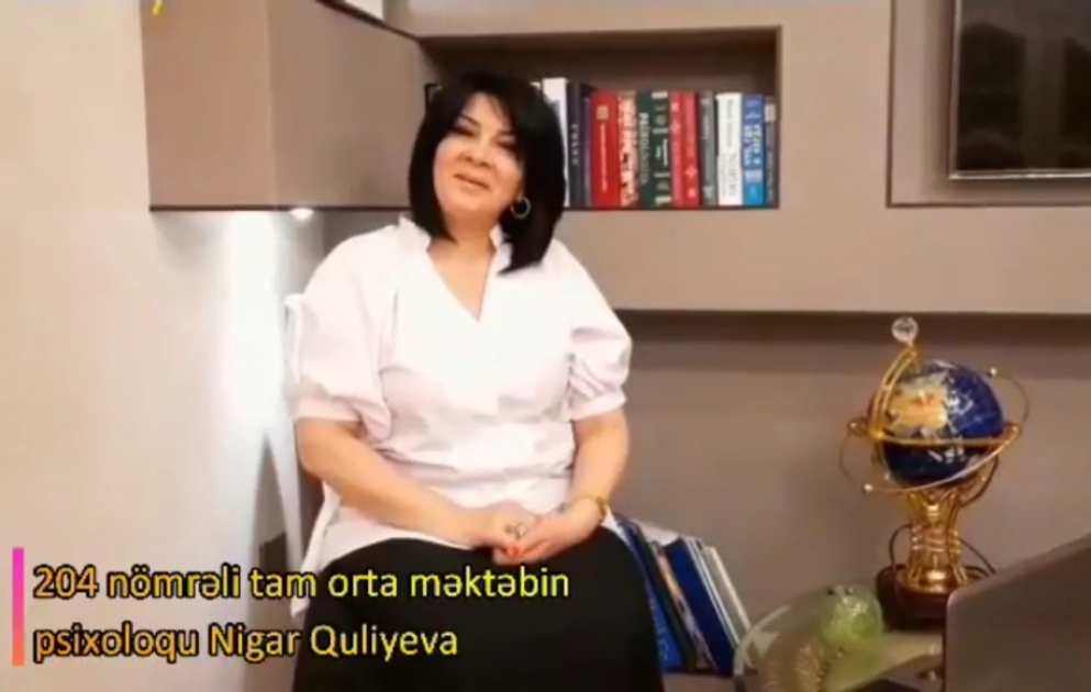 Məktəb psixoloqu “Həyəcan və aqressiyanın korreksiyası” mövzusunda tövsiyələrini təqdim edir VİDEO