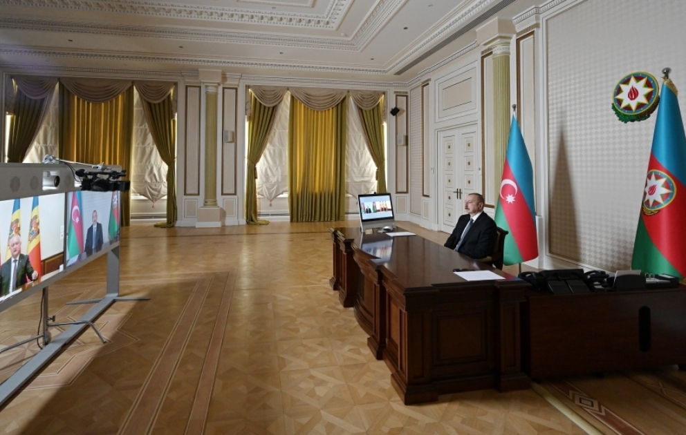Les présidents azerbaïdjanais et moldave se sont entretenus par visioconférence VIDEO