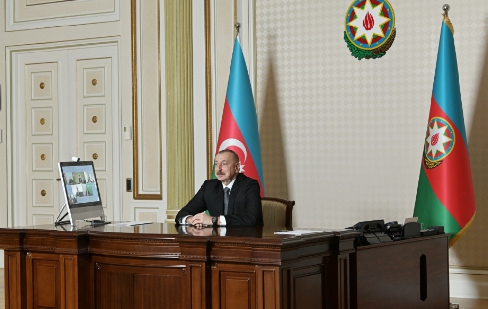 Videokonferenz zwischen Präsident Ilham Aliyev und den Leitern des Unternehmens Signify VIDEO